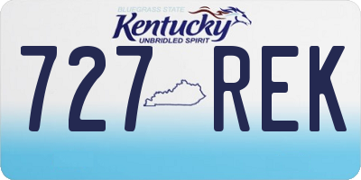 KY license plate 727REK