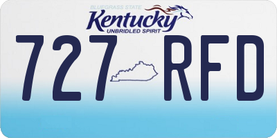 KY license plate 727RFD
