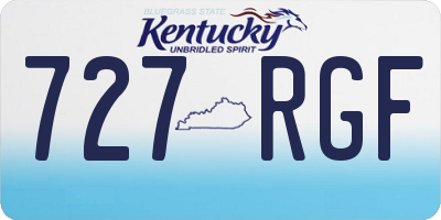 KY license plate 727RGF