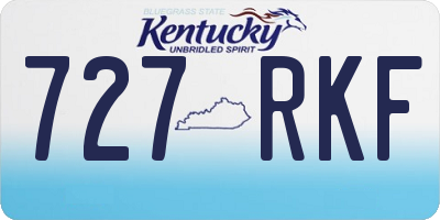 KY license plate 727RKF