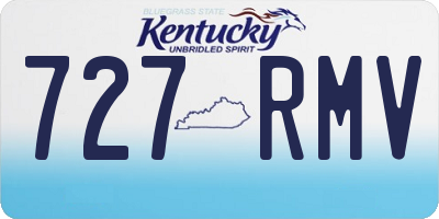 KY license plate 727RMV