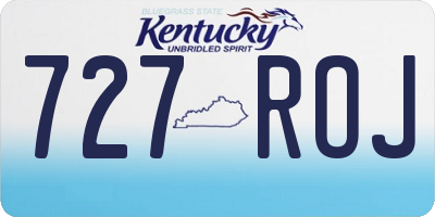 KY license plate 727ROJ