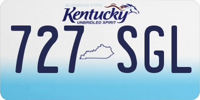 KY license plate 727SGL