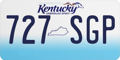 KY license plate 727SGP