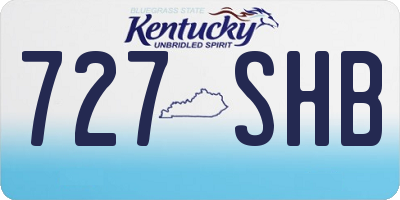 KY license plate 727SHB
