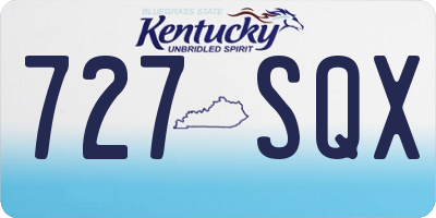 KY license plate 727SQX
