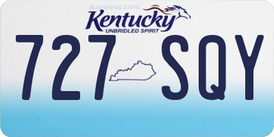 KY license plate 727SQY