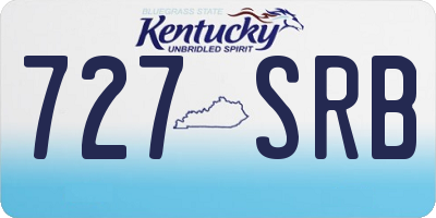 KY license plate 727SRB