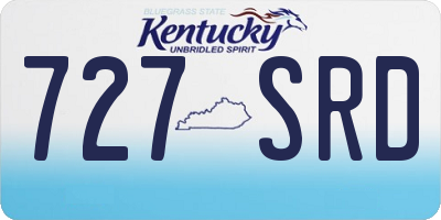 KY license plate 727SRD