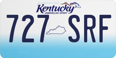KY license plate 727SRF