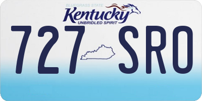 KY license plate 727SRO