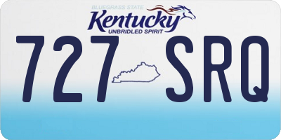 KY license plate 727SRQ