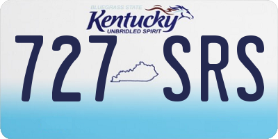 KY license plate 727SRS