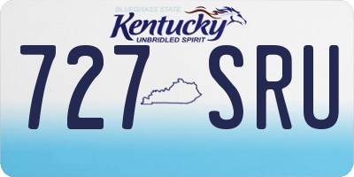 KY license plate 727SRU