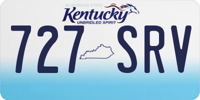 KY license plate 727SRV