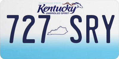 KY license plate 727SRY