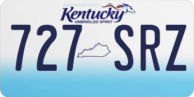 KY license plate 727SRZ