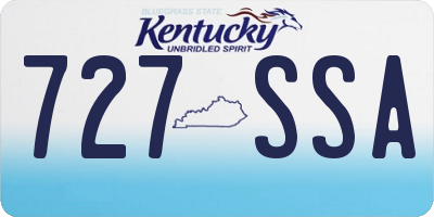 KY license plate 727SSA