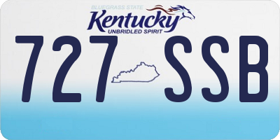 KY license plate 727SSB