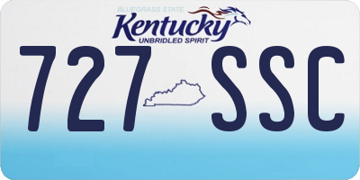 KY license plate 727SSC