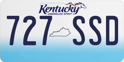 KY license plate 727SSD
