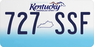 KY license plate 727SSF