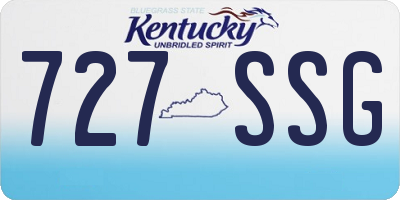 KY license plate 727SSG