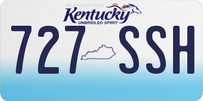 KY license plate 727SSH