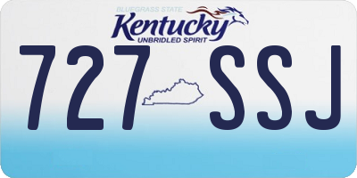 KY license plate 727SSJ