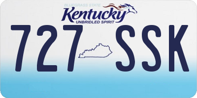 KY license plate 727SSK