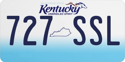 KY license plate 727SSL