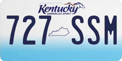 KY license plate 727SSM