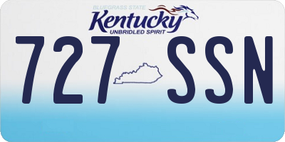KY license plate 727SSN