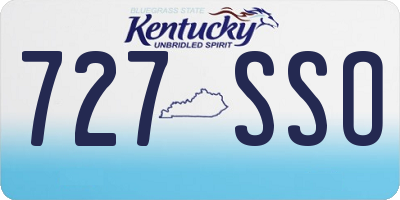 KY license plate 727SSO