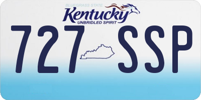 KY license plate 727SSP