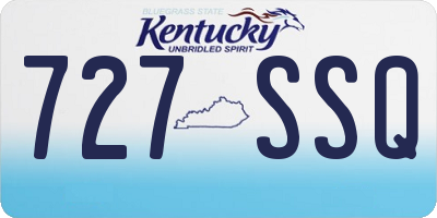 KY license plate 727SSQ