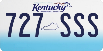 KY license plate 727SSS