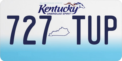 KY license plate 727TUP