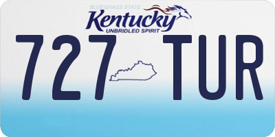 KY license plate 727TUR
