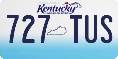 KY license plate 727TUS
