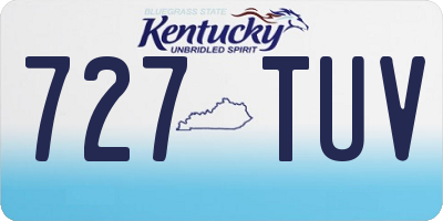 KY license plate 727TUV