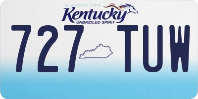 KY license plate 727TUW