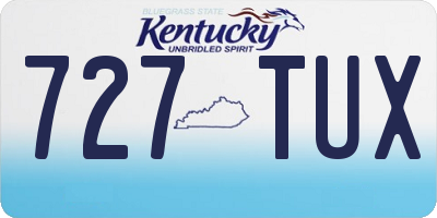 KY license plate 727TUX