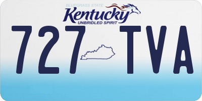 KY license plate 727TVA