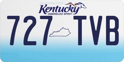 KY license plate 727TVB