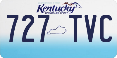 KY license plate 727TVC