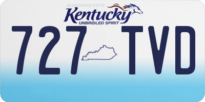 KY license plate 727TVD