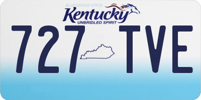 KY license plate 727TVE