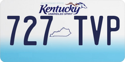 KY license plate 727TVP