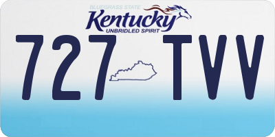 KY license plate 727TVV
